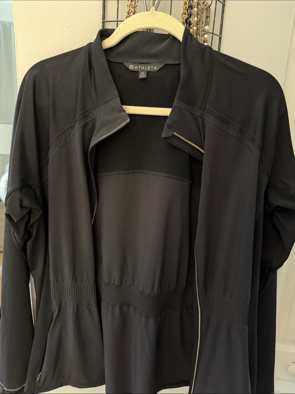 Athleta Black Lightweight Bomber Jacket
